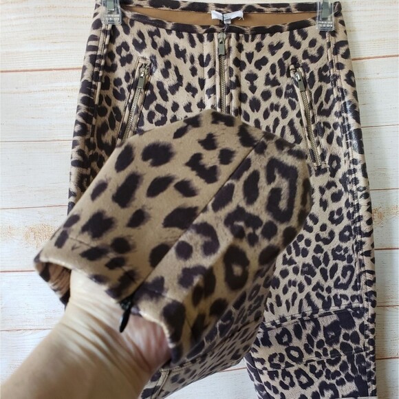 Mistress Rocks Los Angeles Stretch Leopard Paneled High Rise Leggings Small - Picture 4 of 10